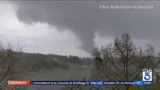 At least 21 dead after deadly storms tornadoes cause devastation in the South and Midwest [upl. by Rubinstein]