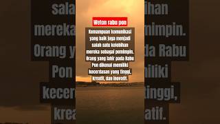 Weton Rabu pon [upl. by Ettelorahc848]