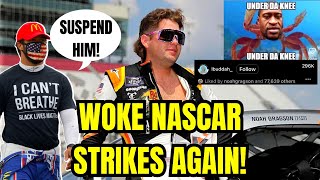 Nascar SUSPENDS Noah Grigson INDEFINITELY for LIKING GEORGE FLOYD Meme Fans DESTROY WOKE NASCAR [upl. by Ardnac]