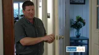 How to Replace a Doorknob and Lockset  Homeclickcom [upl. by Eissel]