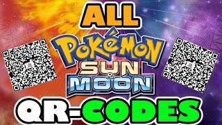 ALL QRCODES IN POKEMON SUN AND POKEMON MOON [upl. by Hartmunn]