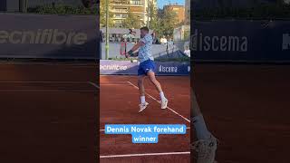 Dennis Novak forehand winner vs Cristian Garin Valencia Challenger 2024 atpchallengertour atp [upl. by Ccasi]