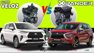 Toyota VELOZ V CVT 2023 vs Mitsubishi Xpander GLS 2023  Car Specs Comparison [upl. by Noived606]