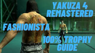 Fashionista Trophy  Yakuza 4 Remastered 100 Trophy Guide [upl. by Eizzik995]