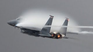 RIAT 2017 USAF F15C F15E High Speed Low Pass  The Royal International Air Tattoo [upl. by Nnaael201]