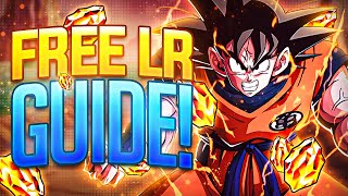 FULL GUIDE FOR THE FREE LR GOKU HOW TO COMPLETE ALL MISSIONS  DBZ Dokkan Battle [upl. by Adnwahs]