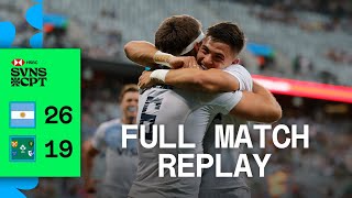 Los Pumas make backtoback finals  Argentina v Ireland  Full Match Replay  Cape Town HSBC SVNS [upl. by Kcirdnekel]