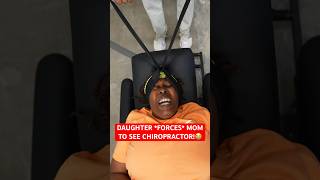 DAUGHTER FORCES MOM TO SEE CHIROPRACTOR😭 neckpain Chiropractic Trending Short [upl. by Halet]