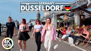 Wonderful May Day in Düsseldorf 4K HDR Germany City Walk in 2024 [upl. by Lesslie]