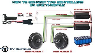 How To Connect two Hub Motor Controllers on one Throttle Demonstration [upl. by Eutnoj]