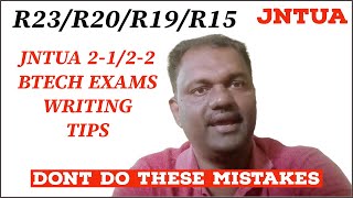 JNTUA 2122 BTECH EXAMS WRITING TIPS jntua [upl. by Einahpets]