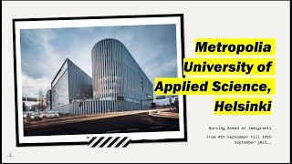 Study Nursing in Metropolia university of Applied Sciences Helsinki Finland [upl. by Abigale]