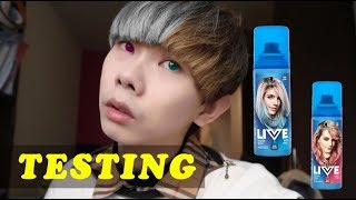 Testing Schwarzkopf Hair Live Colour Silver Spray  One Wash Hair Dye Gray Spray Tutorial [upl. by Abagael680]