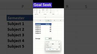 How to use Goal seek in excel [upl. by Akelahs575]