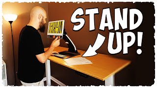 FlexiSpot E6 Standing Desk Review Stand Up amp Elevate Your Low Vision Lifestyle [upl. by Naivad]