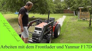 Vorstellung Yanmar F17d  Fahren und arbeiten mit dem Kleintraktor  Frontlader Test [upl. by Nilpik988]