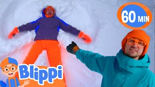 Playing in the Snow  Tubing Down the Mountain  Blippi  Shows for Kids  Explore With Me [upl. by Clintock]