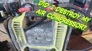 Ryobi Tire inflator hose repair DoubleTroubleGarage [upl. by Allisurd]