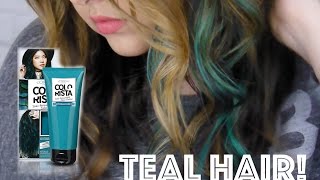 LOREAL COLORISTA REVIEW  Teal Hair Tutorial  Vanessa Giorgio [upl. by Adleme605]