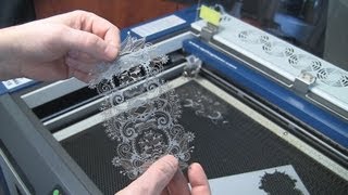 Laser Cut Paper  Intricate Lace Pattern with an Epilog Laser [upl. by Nort]