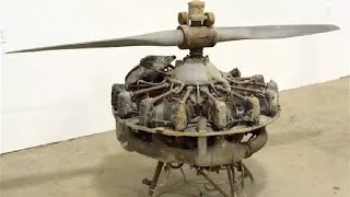 Old ROTARY vs RADIAL Engines Cold Start Smoke and Sound [upl. by Sharman]