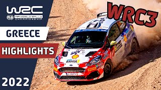 WRC3 Rally Highlights  WRC EKO Acropolis Rally Greece 2022 [upl. by Kerwon]