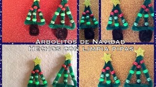 ARBOLITO DE NAVIDAD HECHO CON LIMPIA PIPAS  PIPE CLEANER CHRITMAS TREE [upl. by Mharg252]