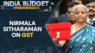 India Budget 2024 Nirmala Sitharaman says GST enabled one nation one market one tax  WION [upl. by Lerual]