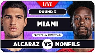 ALCARAZ vs MONFILS • ATP Miami Open 2024 • LIVE Tennis PlaybyPlay Stream [upl. by Emirak]