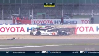 WEC 6 Hours of Silverstone 2016 Brendon Hartley Big Crash [upl. by Iron64]