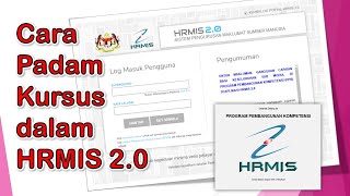 Cara Padam Kursus dalam Modul Pembangungan HRMIS 20 [upl. by Gilliam]