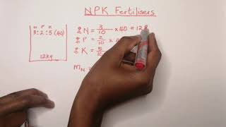 Chemistry  Fertiliser industry  NPK Calculations  Mlungisi Nkosi [upl. by Nessy878]