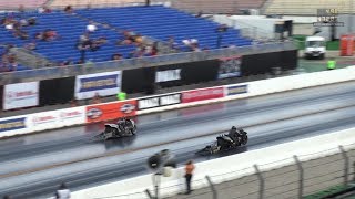 NitrOlympX 2017  Top Fuel Bike Eliminations including new European Topspeed record [upl. by Nehemiah]