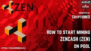 How to start mining ZENCASH ZEN on pool [upl. by Roana]