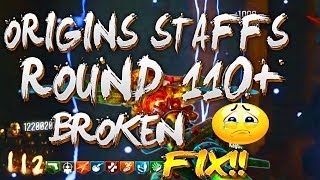 ORIGINS UNLIMITED STAFFS BROKEN ROUND 110 PLEASE FIX Zombies Chronicles  Origins Remastered [upl. by Elysia]