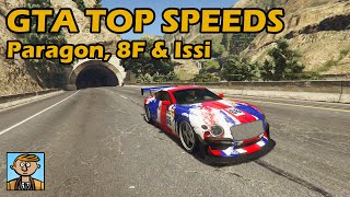 Fastest Sports Cars Paragon 8F Drafter amp Issi GTA 5 Best Fully Upgraded Cars Top Speed Countdown [upl. by Faythe]