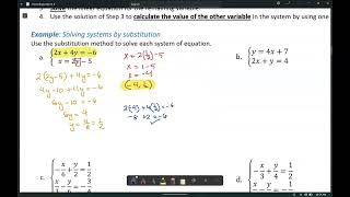 Alg II  41 Part 3  Solving Systems by Substitution [upl. by Flanna176]