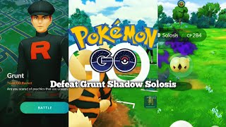 Raid Team GO Rocket Grunt and Catching Shadow Solosis in Pokemon GO Indonesia [upl. by Tlevesoor]