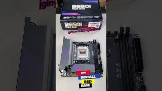 am5 how to prepare jginyue b650i night devil am5 mobo cpu ram ssd m2 install x2 [upl. by Delle120]