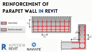 REBARS IN PARAPET WALLS  NAVIATE REX  REVIT [upl. by Judenberg]