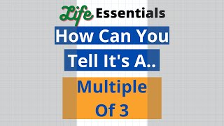 Multiples of 3 How to tell [upl. by Arahsit270]