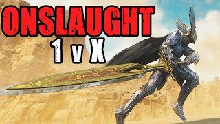 Great Sword ONSLAUGHT Build 1vX  New World  PvP HatchetGS [upl. by Atnicaj]