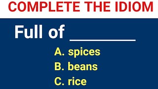 Common Idiomatic Expressions Quiz  Can you complete these common idioms [upl. by Yroj]