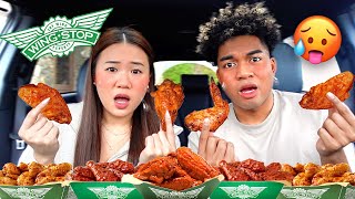 We Tried WINGSTOP For The First Time SPICY WINGSTOP MUKBANG [upl. by Fina]