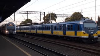 Züge im Bahnhof Lębork Woiwodschaft Pommern Polen [upl. by Harlie]