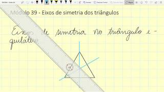 6Âº ano  Eixos de simetria dos triÃ¢ngulos [upl. by Aniratac]