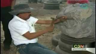 En Chimalhuacan artista convierten una piedra en arte [upl. by Fitzsimmons]