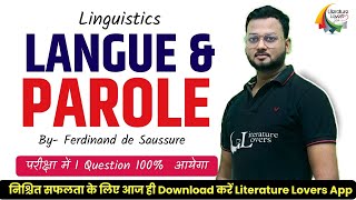 Langue and Parole in Linguistics [upl. by Ahsehat775]