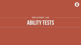 Ability Tests [upl. by Ingram]