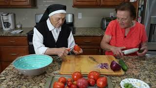 Italian Grandma Makes Tomato Salad with Bread  PANZANELLA [upl. by Valma]